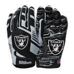 Wilson Nfl Stretch Fit Football Gloves Youth Las Vegas Raiders