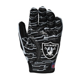 Wilson Nfl Stretch Fit Football Gloves Youth Las Vegas Raiders