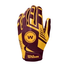 Wilson Nfl Stretch Fit Football Gloves Youth Washington Commanders