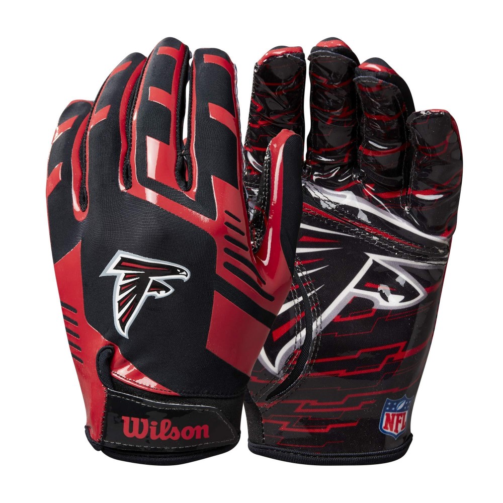 Wilson Nfl Stretch Fit Football Gloves Youth Atlanta Falcons