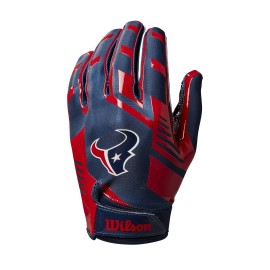 Wilson Nfl Stretch Fit Football Gloves Adult Houston Texans