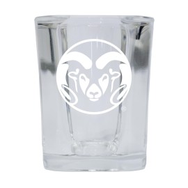 Colorado State Rams 2 Ounce Square Shot Glass laser etched logo Design 2-Pack