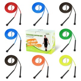 Jusdo 8 Pack Adjustable Pvc Jump Rope For Cardio Fitness Versatile Jump Rope For Both Kids And Adults Women Men Christmas Gift