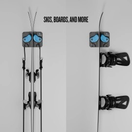 Gravity Grabber Ultimate Ski Snowboard Wall Rack Secure Nonslip Storage Fits Any Skiboard Garage Organization Ski