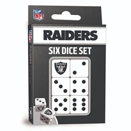 Masterpieces Nfl Las Vegas Raiders Dice Set Team Colors