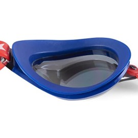 Speedo Unisexadult Swim Goggles Speed Socket 20 Bluerd Greygrey Mirrored