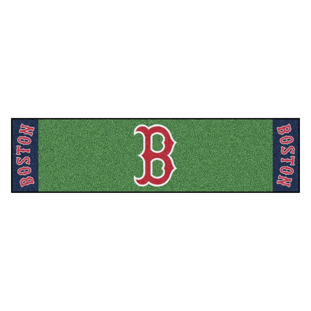 Boston Red Sox Putting Green Mat - 1.5ft. x 6ft. - B Hat Logo