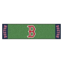 Boston Red Sox Putting Green Mat - 1.5ft. x 6ft. - B Hat Logo