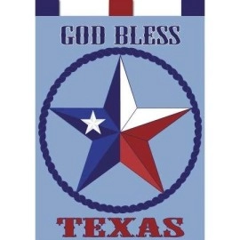 God Bless Texas Applique Flag Large