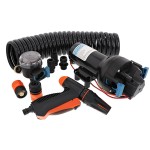 Jabsco P601J-219N-4A 25 ft. 12V - 6 GPM - 70 PSI HotShot HD4 Heavy Duty Washdown Pump with HoseCoil