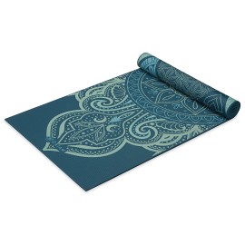 Gaiam Yoga Mat Premium Print Reversible Extra Thick Non Slip Exercise Fitness Mat For All Types Of Yoga Pilates Floor Worko