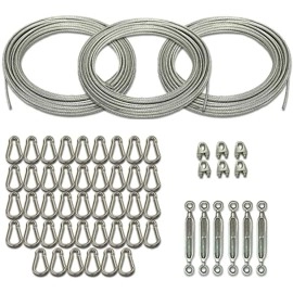Cimarron Sports Convenient Softball/Baseball 55-Foot Versatile Inside Home Batting Cage Training Aid Cable Kit( Pack of 2 )