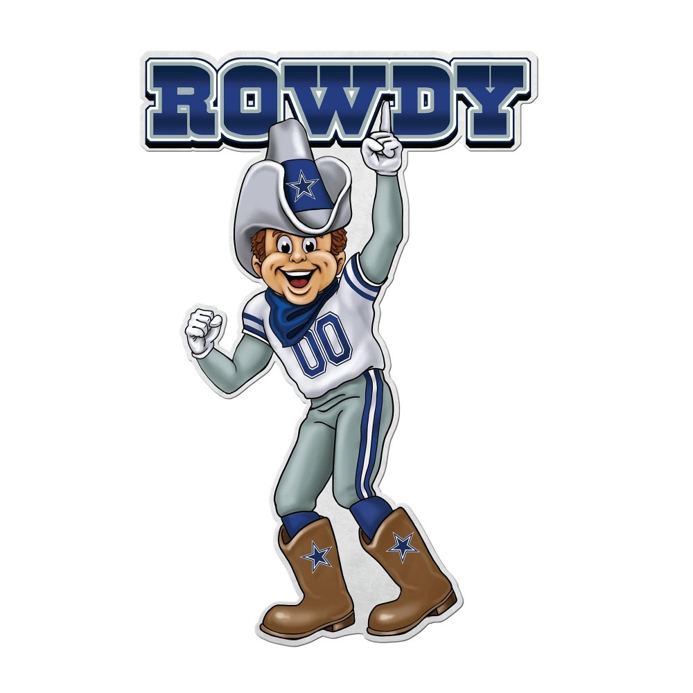 Rico Industries NFL Dallas Cowboys Mascot Shape Cut Pennant - Home and Living Room D