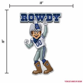 Rico Industries NFL Dallas Cowboys Mascot Shape Cut Pennant - Home and Living Room D