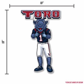 Rico Industries NFL Football Houston Texans Mascot Shape Cut Pennant - Home and Living Room D