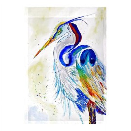 Betsy Drake FL1006 12.5 x 18 in. Watercolor Heron Flag
