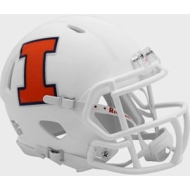 Illinois Fighting Illini White Revolution Speed Mini Football Helmet