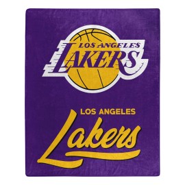 Northwest Nba Los Angeles Lakers Unisexadult Raschel Throw Blanket 50 X 60 Signature