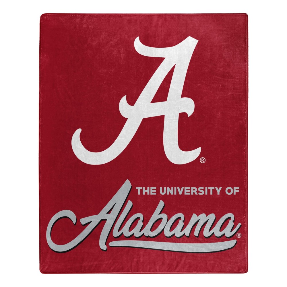 Northwest Ncaa Alabama Crimson Tide Unisexadult Raschel Throw Blanket 50 X 60 Signature