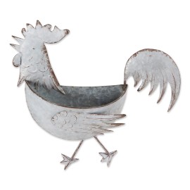 Accent Plus Rooster Galvanized Wall Planter 1425X375X1375