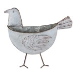 Bird Galvanized Wall Planter 125X375X12