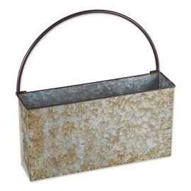 Accent Plus Rectangle Galvanized Wall Planter 145X4X145