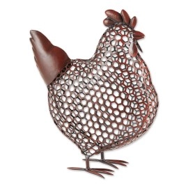 Accent Plus Chicken Wire Chicken Sculpture