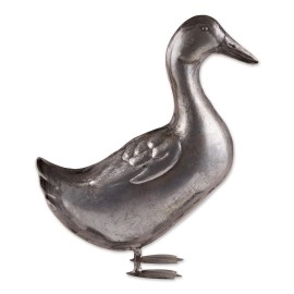 Accent Plus Galvanized Duck Sculpture Duck 125X45X145