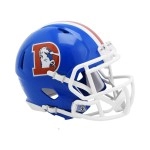 Broncos 1975 to 1996 Throwback Revolution Speed Mini Football Helmet