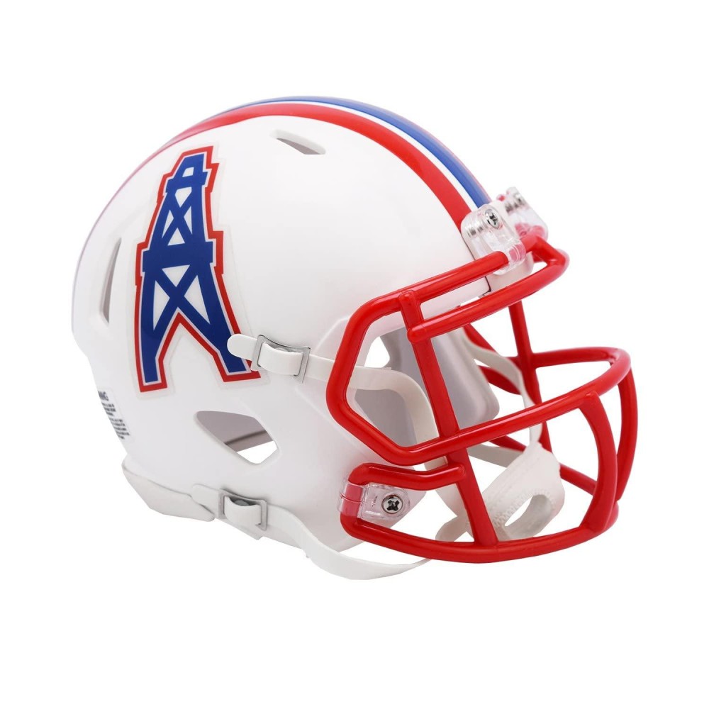 Oilers 1981 to 1998 Throwback Revolution Speed Mini Football Helmet