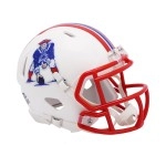 Patriots 1990 to 1992 Throwback Revolution Speed Mini Football Helmet