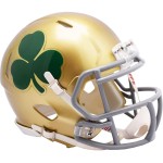 Notre Dame Fighting Irish Shamrock Revolution Speed Mini Football Helmet