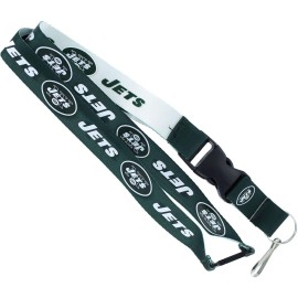 Aminco NFL New York Jets Reversible Team Lanyard, 22-Inches