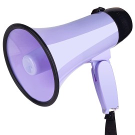 Mymealivos Portable Megaphone Bullhorn 20 Watt Power Megaphone Speaker Voice And Sirenalarm Modes With Volume Control And Strap