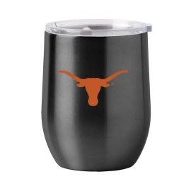 Texas Longhorns Travel Tumbler 16oz Stainless Steel Curved