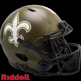 New Orleans Saints Helmet Riddell Authentic Full Size Speed Style Salute To Service