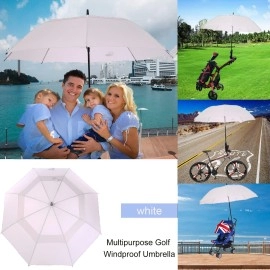 Mrtlloa Automatic Open Golf Umbrella 626872 Inch Extralarge Oversized Double Canopy Vented Windproof Waterproof Stick Rain G