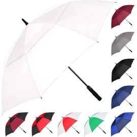 Mrtlloa Automatic Open Golf Umbrella 626872 Inch Extralarge Oversized Double Canopy Vented Windproof Waterproof Stick Rain G