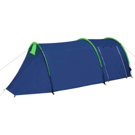 vidaXL Camping Tent 4 Persons Navy Blue/Green