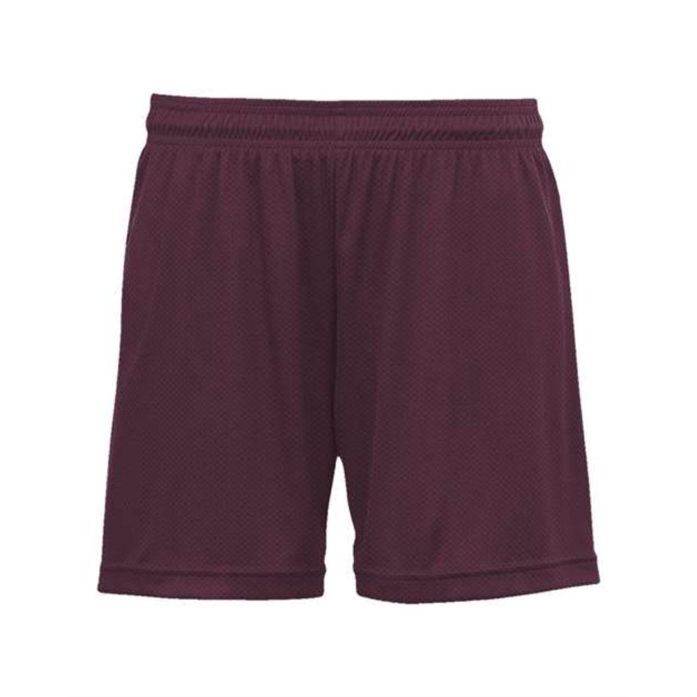 C2 Sport Women's Mesh Shorts - Maroon, S