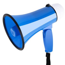 Mymealivos Portable Megaphone Bullhorn 20 Watt Power Megaphone Speaker Voice And Sirenalarm Modes With Volume Control And Strap