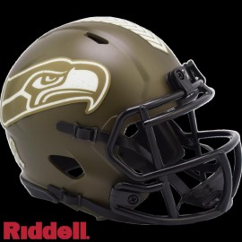 Seattle Seahawks Helmet Riddell Replica Mini Speed Style Salute To Service