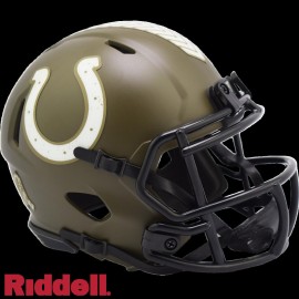 Indianapolis Colts Helmet Riddell Replica Mini Speed Style Salute To Service