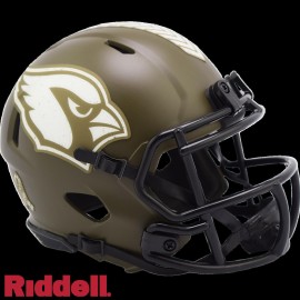 Arizona Cardinals Helmet Riddell Replica Mini Speed Style Salute To Service