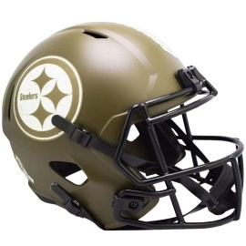 Pittsburgh Steelers Helmet Riddell Replica Full Size Speed Style Salute To Service