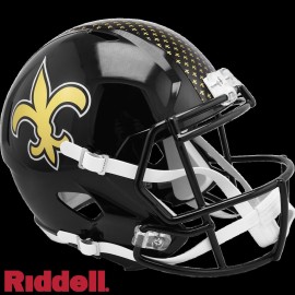 New Orleans Saints Helmet Riddell Replica Full Size Speed Style On-Field Alternate