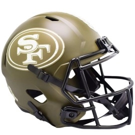 San Francisco 49ers Helmet Riddell Replica Full Size Speed Style Salute To Service