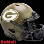 Green Bay Packers Helmet Riddell Authentic Full Size Speed Style Salute To Service