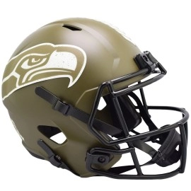 Seattle Seahawks Helmet Riddell Replica Full Size Speed Style Salute To Service