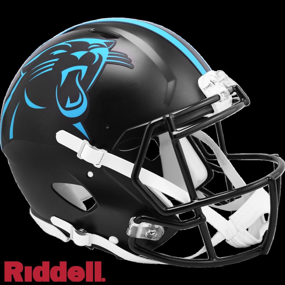 Carolina Panthers Helmet Riddell Authentic Full Size Speed Style On-Field Alternate